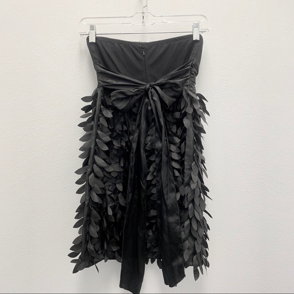 Strapless LBD w/ faux feather detail - Picture 5 of 5